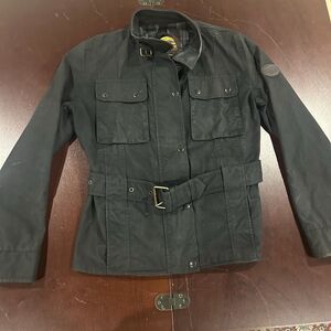 Outback Survival Gear Melbourne Oilskin Waxed Canvas Jacket Plaid Lined Size M